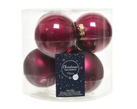 Kerstbal glas d8cm magnolia ass 6st - Decoris - thumbnail