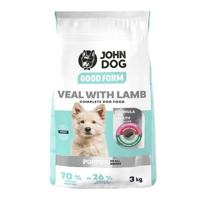 JOHN DOG Junior Good Form Veal with lamb - droog hondenvoer - 3kg