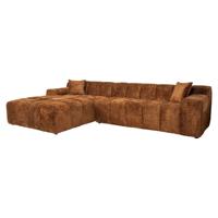 Richmond 3-zits Loungebank Cube Links, Chenille - Cinnamon