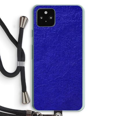 Majorelle Blue: Pixel 5a 5G Transparant Hoesje met koord