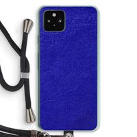 Majorelle Blue: Pixel 5a 5G Transparant Hoesje met koord