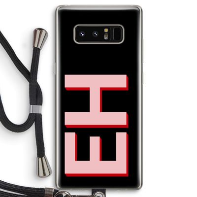 Monogram: Samsung Galaxy Note 8 Transparant Hoesje met koord