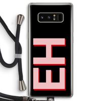 Monogram: Samsung Galaxy Note 8 Transparant Hoesje met koord