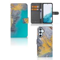 Samsung Galaxy A54 5G | Bookcase | Marble Blue Gold