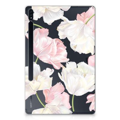 Samsung Galaxy Tab S7 Plus | S8 Plus | Siliconen hoesje | Lovely Flowers