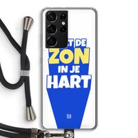 Laat de zon in je hart: Samsung Galaxy S21 Ultra Transparant Hoesje met koord