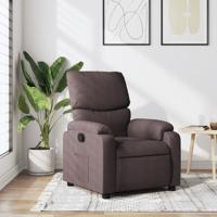 Fauteuil verstelbaar stof donkerbruin