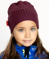 Ribbed-Knit Beanie Burgundy