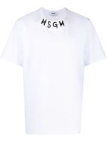 MSGM t-shirt en coton à logo imprimé - Blanc - thumbnail