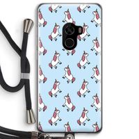 Eenhoorns overal: Xiaomi Mi Mix 2 Transparant Hoesje met koord