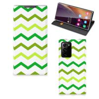 Samsung Galaxy Note 20 Ultra | Hoesje met Magneet | Zigzag Groen