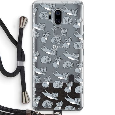 Poezen: LG G7 Thinq Transparant Hoesje met koord
