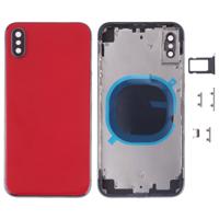 Terug te dekken met camera lens & SIM-kaart lade & kant toetsen voor iPhone XS Max (rood)