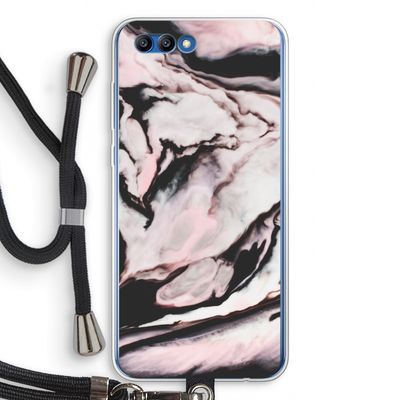 Roze stroom: Honor 10 Transparant Hoesje met koord