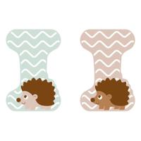 Small Foot - houten dieren kinderletter - i