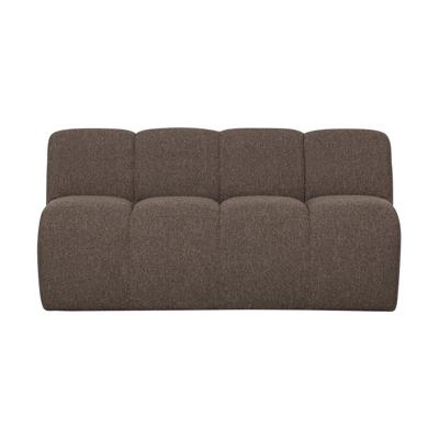 Woood Mojo eetkamerbank 164 cm met rugleuning bouclé Bruin Melange