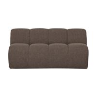 Woood Mojo eetkamerbank 164 cm met rugleuning bouclé Bruin Melange