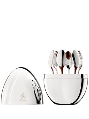Christofle lot de six cuillères à expresso Mood - Argent