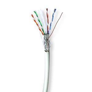 Netwerk Kabel Rol | CAT6 | Solid | S/FTP | Koper | 100 m | Grijs