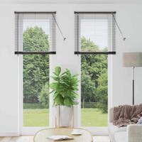 Raam Blind met gordijnen Anders Zwart 80 x 220 cm Aluminium