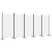 The Living Store Kamerscherm - 5 panelen - Wit - 433 x 180 cm - Inklapbaar