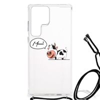 Samsung Galaxy S23 Ultra Stevig Bumper Hoesje Cow - thumbnail