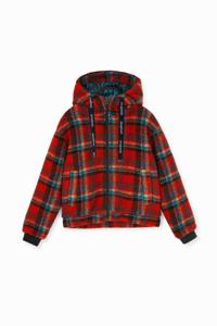 Oversized jack met capuchon - RED - L