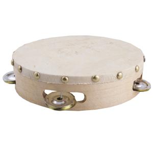 Tamboerijn trommel - hout - 13 cm - muziek instrumenten - voor kinderen/volwassenen