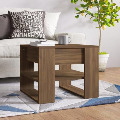 Salontafel 55,5x55x45 cm bewerkt hout bruin eikenkleur