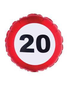 Folieballon verkeersbord 20 jaar