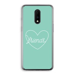 Friends heart pastel: OnePlus 7 Transparant Hoesje
