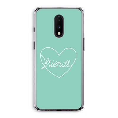 Friends heart pastel: OnePlus 7 Transparant Hoesje