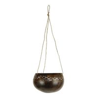 Hangmand Kokosnoot Goudkleurig (15 x 15 x 10 cm)