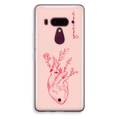 Blooming Heart: HTC U12+ Transparant Hoesje