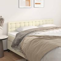 Hoofdborden 2 st 90x5x78/88 cm kunstleer crmekleurig