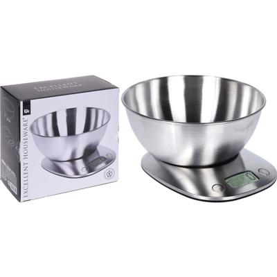 Keukenweegschaal digitaal met mengkom