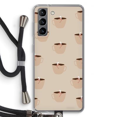 Morning coffee: Samsung Galaxy S21 Transparant Hoesje met koord
