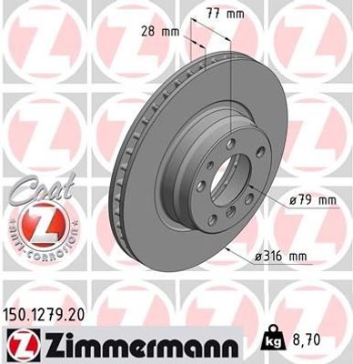Remschijf Coat Z 150127920