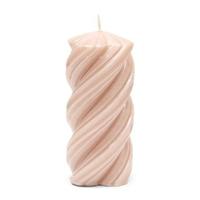 Riviera Maison - Twisted Pillar Candle pink 6,5x14 - Roze