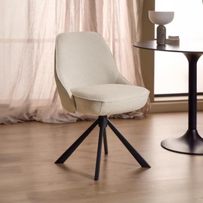 Bendt Draaibare Eetkamerstoel 'Shavana' Chenille, kleur Beige