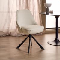 Bendt Draaibare Eetkamerstoel 'Shavana' Chenille, kleur Beige