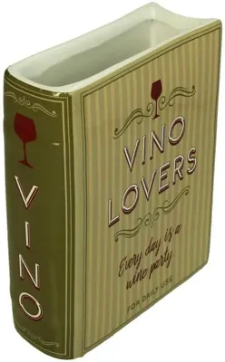 Kersten vaas aardewerk vino lovers 14.5x5.5x18cm multi