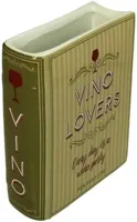 Kersten vaas aardewerk vino lovers 14.5x5.5x18cm multi