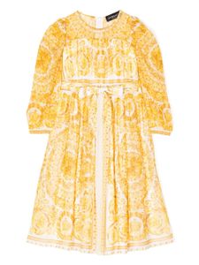 Versace Kids robe à imprimé baroque - Jaune