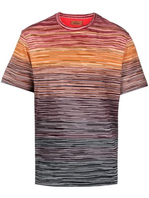 Missoni t-shirt en coton à effet dégradé - Rouge