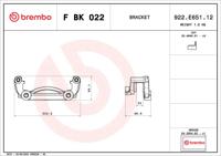 Remklauwhouderset BREMBO, Inbouwplaats: rechts: , u.a. für Opel, Renault, Nissan