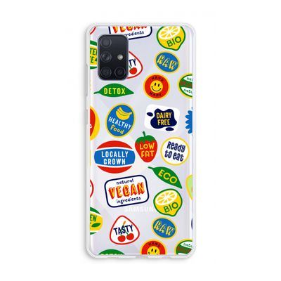 Fruitsticker: Galaxy A71 Transparant Hoesje
