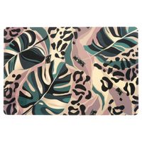 Placemat/onderlegger - 1x - Monstera bladeren - 44 x 28 cm - tafeldecoratie