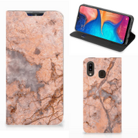 Samsung Galaxy A30 Standcase Marmer Oranje