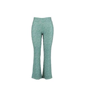 MS Mode flared legging met bloemenprint groen